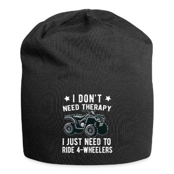4 Wheeler For Men Grandpa ATV Quad Bike Racing - Jersey Beanie - black - Front