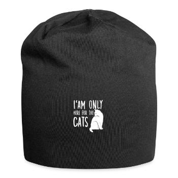 Chats accessoires drôles propriétaires de chats - Bonnet en jersey - noir - Devant