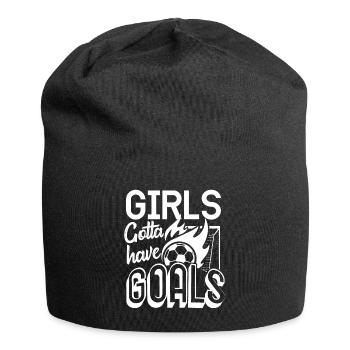 Soccer Soccer Girls Gotta Have Goals - Jersey Beanie - black - Front