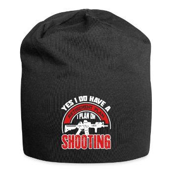 Shooting Retirement Plan On Shooting - Jersey Beanie - black - Front