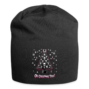 Oh Creepmas Tree Creepy Festive Goth Emo Horror - Jersey Beanie - black - Front