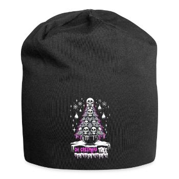 Oh Creepmas Tree Creepy Festive Goth Emo Horror - Jersey-Beanie - Schwarz - Vorne