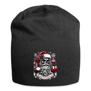 Merry Christmas Creepy Goth Santa Pajama - Jersey Beanie - black - Front