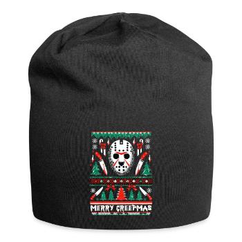 Merry Creepmas Festive Slasher Ugly Christmas - Jersey-Beanie - Schwarz - Vorne