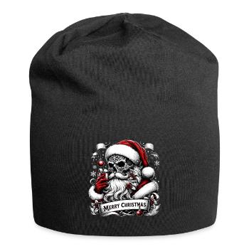 Merry Christmas Creepy Goth Santa Pajama - Jersey Beanie - black - Front