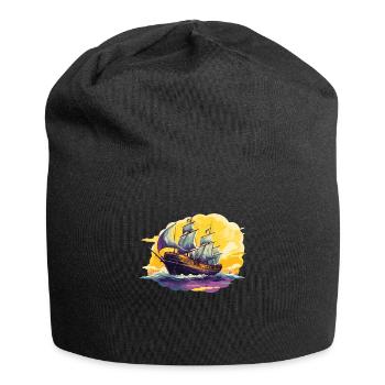 Sea Shanty Design For Loved Ones While Singing - Jersey Beanie - black - Front