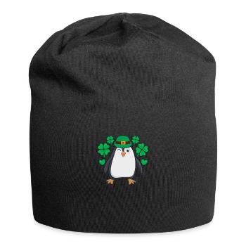 Pingouin irlandais Leprechaun Animal oiseau mignon - Bonnet en jersey - noir - Devant