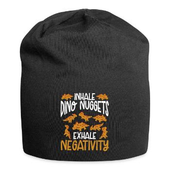 Dino nuggets Inhalieren - Jersey-Beanie - Schwarz - Vorne