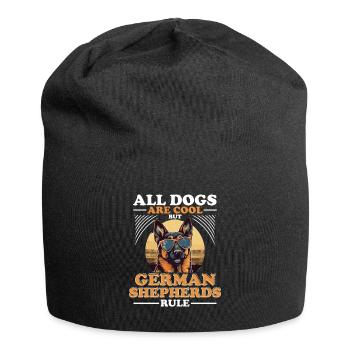 Tous les chiens sont cool mais berger allemand - Bonnet en jersey - noir - Devant