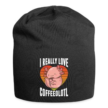 Ich Liebe Coffeeolotl Im Retro Wirklich - Jersey-Beanie - Schwarz - Vorne