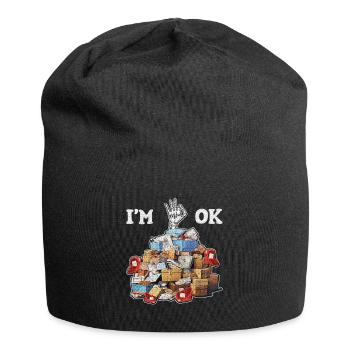 I'm Ok - Jersey Beanie - black - Front