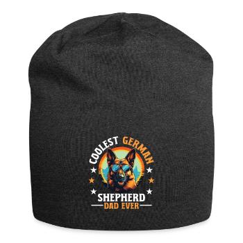 Dog Breed Coolest German Shepherd Dad Ever - Jersey Beanie - charcoal grey - Front