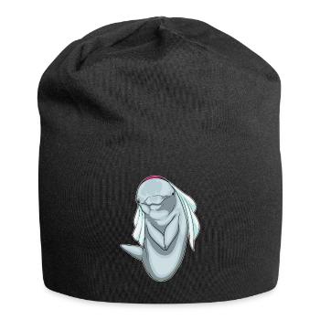Dauphin voile de mariée mariage - Bonnet en jersey - noir - Devant