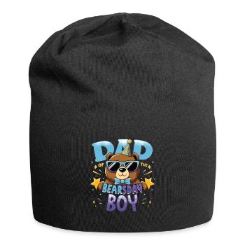 Bear Lover Bday Dad Celebrant Happy - Jersey Beanie - black - Front