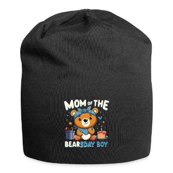 Bear Lover Bday Mom Celebrant Happy - Jersey Beanie - black - Front