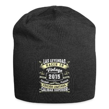 Vintage 2015 - 9th Birthday Retro - Jersey Beanie - charcoal grey - Front