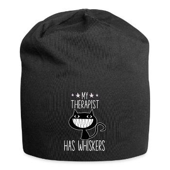 Costume de chat amusant propriétaire de chat - Bonnet en jersey - noir - Devant