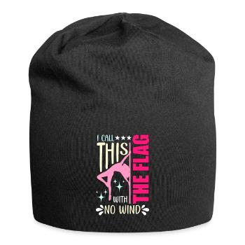 Pole Dancing I Call This The Flag With Pole Fit - Jersey Beanie - black - Front