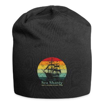 Song Sea Shanty Design pour les bottes de chant des êtres chers - Bonnet en jersey - noir - Devant