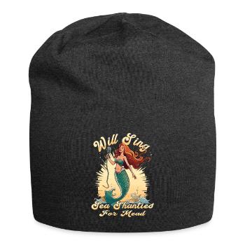 Song Sea Shanty Design pour les bottes de chant des êtres chers - Bonnet en jersey - charbon - Devant
