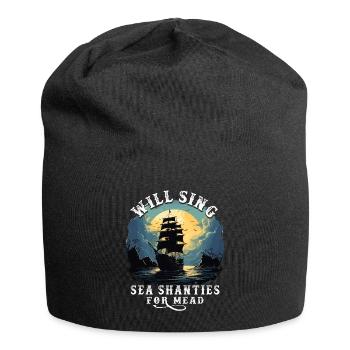 Song Sea Shanty Design For Love Singing Boots - Jersey Beanie - black - Front