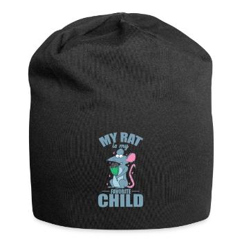 My Rat is my Favorite Child Rodent - Jersey Beanie - black - Front