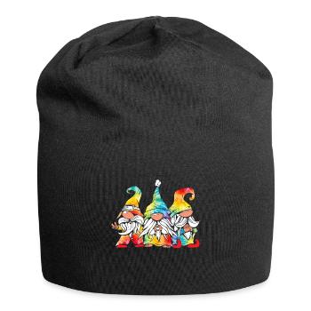 Trois Gnomes Hippies Groovy Bandage Dye Gnomies - Bonnet en jersey - noir - Devant