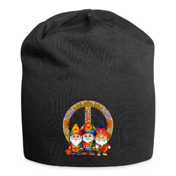Trois Gnomes Hippies Groovy Bandage Dye Gnomies - Bonnet en jersey - noir - Devant