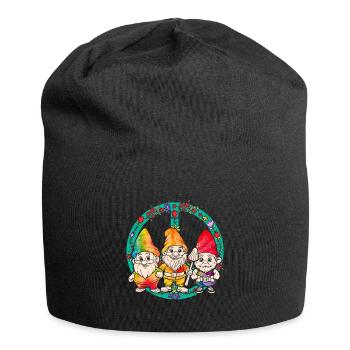 Trois Gnomes Hippies Groovy Bandage Dye Gnomies - Bonnet en jersey - noir - Devant