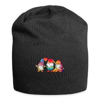 Trois Gnomes Hippies Groovy Bandage Dye Gnomies - Bonnet en jersey - noir - Devant