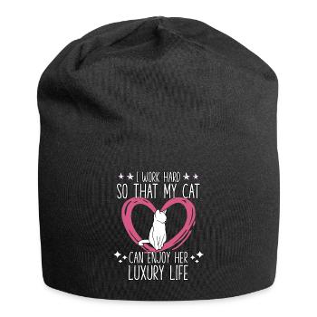 Chats fan chat ami chat dire chats - Bonnet en jersey - noir - Devant