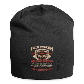 64. Geburtstag Oldtimer Dezember Jahrgang 1959 - Jersey-Beanie - Schwarz - Vorne