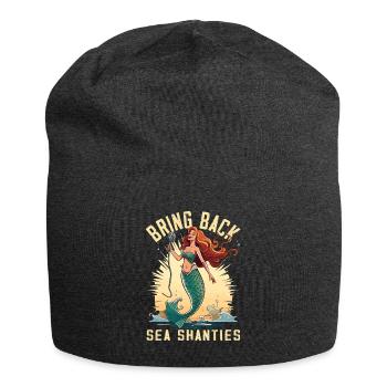 Song Sea Shanty Design pour les bottes de chant des êtres chers - Bonnet en jersey - charbon - Devant