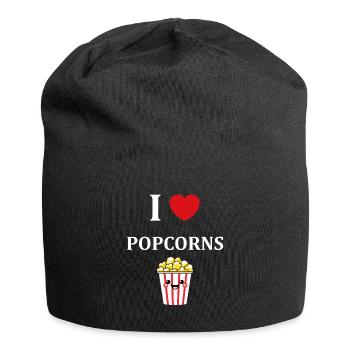 i love popcorn - Bonnet en jersey - noir - Devant