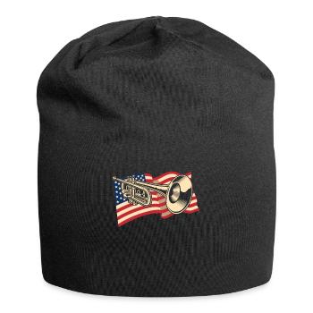 Trompete Trompeter Trompeten Spieler - Jersey-Beanie - Schwarz - Vorne