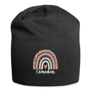 Comedian Rainbow Leopard Funny Comedian - Jersey Beanie - black - Front
