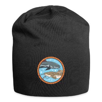 Poisson-chat poisson poisson-chat pêcheur silure cadeau - Bonnet en jersey - noir - Devant