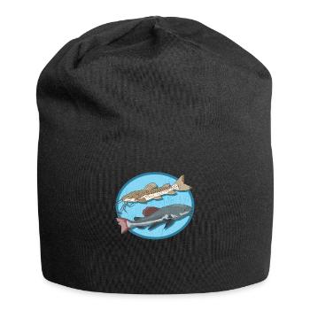 Poisson-chat | Poisson-chat pêche pêcheur silure cadeau - Bonnet en jersey - noir - Devant