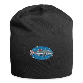 Poisson-chat poisson-chat poisson-chat pêche silure cadeau - Bonnet en jersey - noir - Devant