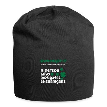 Shenanigator Funny Irish Shamrock - Jersey Beanie - black - Front