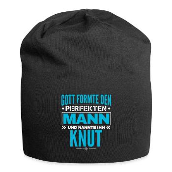 Knut Name Design - Jersey-Beanie - Schwarz - Vorne