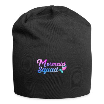 Mermaid Adult Matching Birthday Women Girl - Jersey Beanie - black - Front