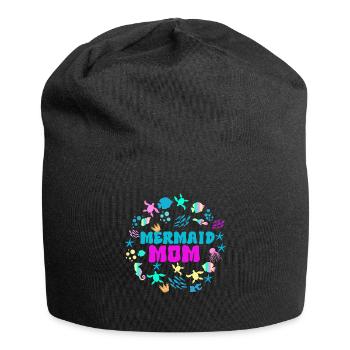 Mermaid Adult Matching Birthday Women Girl - Jersey Beanie - black - Front