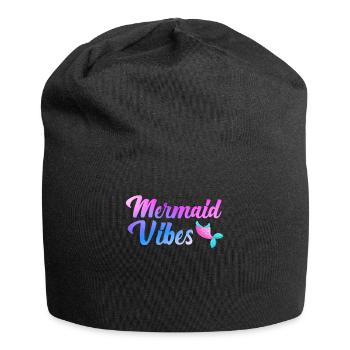 Mermaid Adult Matching Birthday Women Girl - Jersey Beanie - black - Front