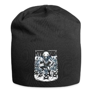 Démon de Noël de la célébration de la nuit de Krampus - Bonnet en jersey - noir - Devant