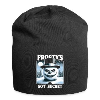 Frosty's Got a Secret - Sinister Snowman - Jersey-Beanie - Schwarz - Vorne
