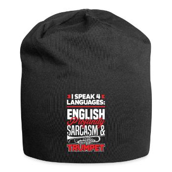 Trompete Trompeter Trompeten Spieler - Jersey-Beanie - Schwarz - Vorne