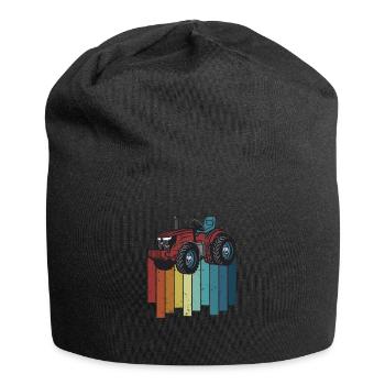 Retro Farmer Agriculture Organic Farmer Agricultural Economist - Jersey Beanie - black - Front