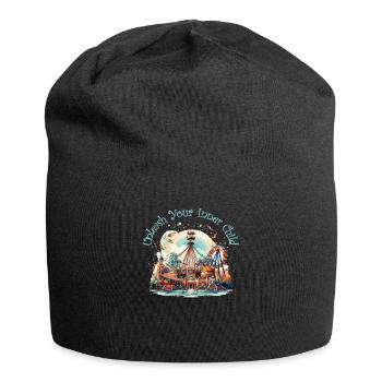 Freizeitpark Jahrmarkt Rummelplatz Dorffest - Jersey-Beanie - Schwarz - Vorne