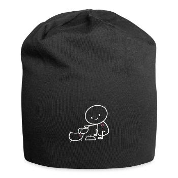 Cadeau mignon pour les propriétaires de chiens - Bonnet en jersey - noir - Devant